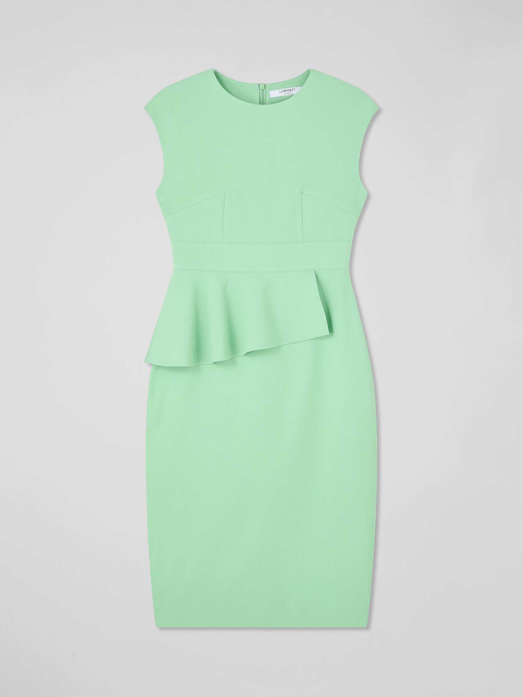 Buy L.K.Bennett Petite Mia Ruffle Midi Dress, Green Online at johnlewis.com