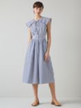 L.K.Bennett Beau Stripe Midi Dress, Navy/Cream