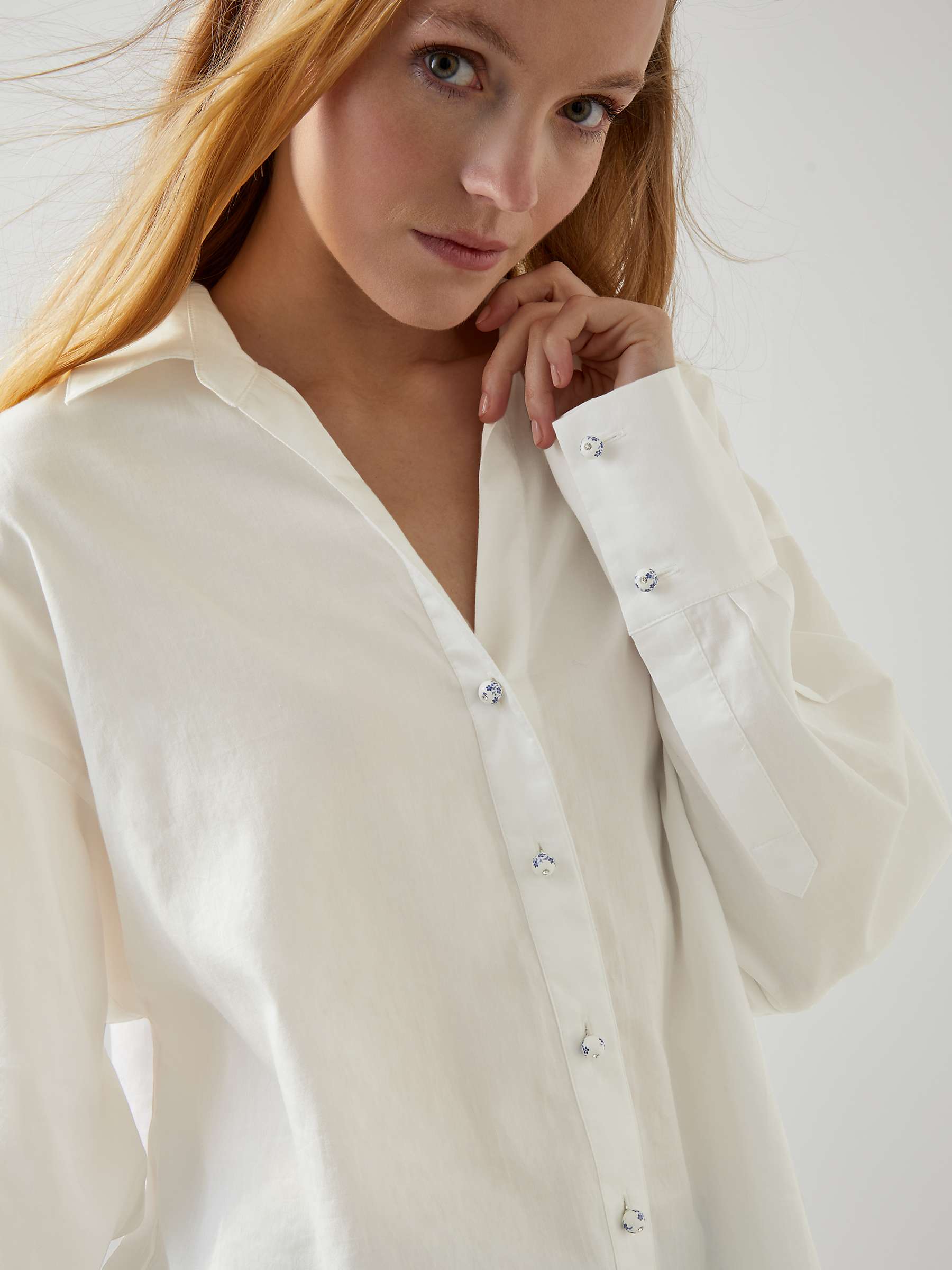 Buy L.K.Bennett Beatrice Cotton Shirt, Pure White Online at johnlewis.com