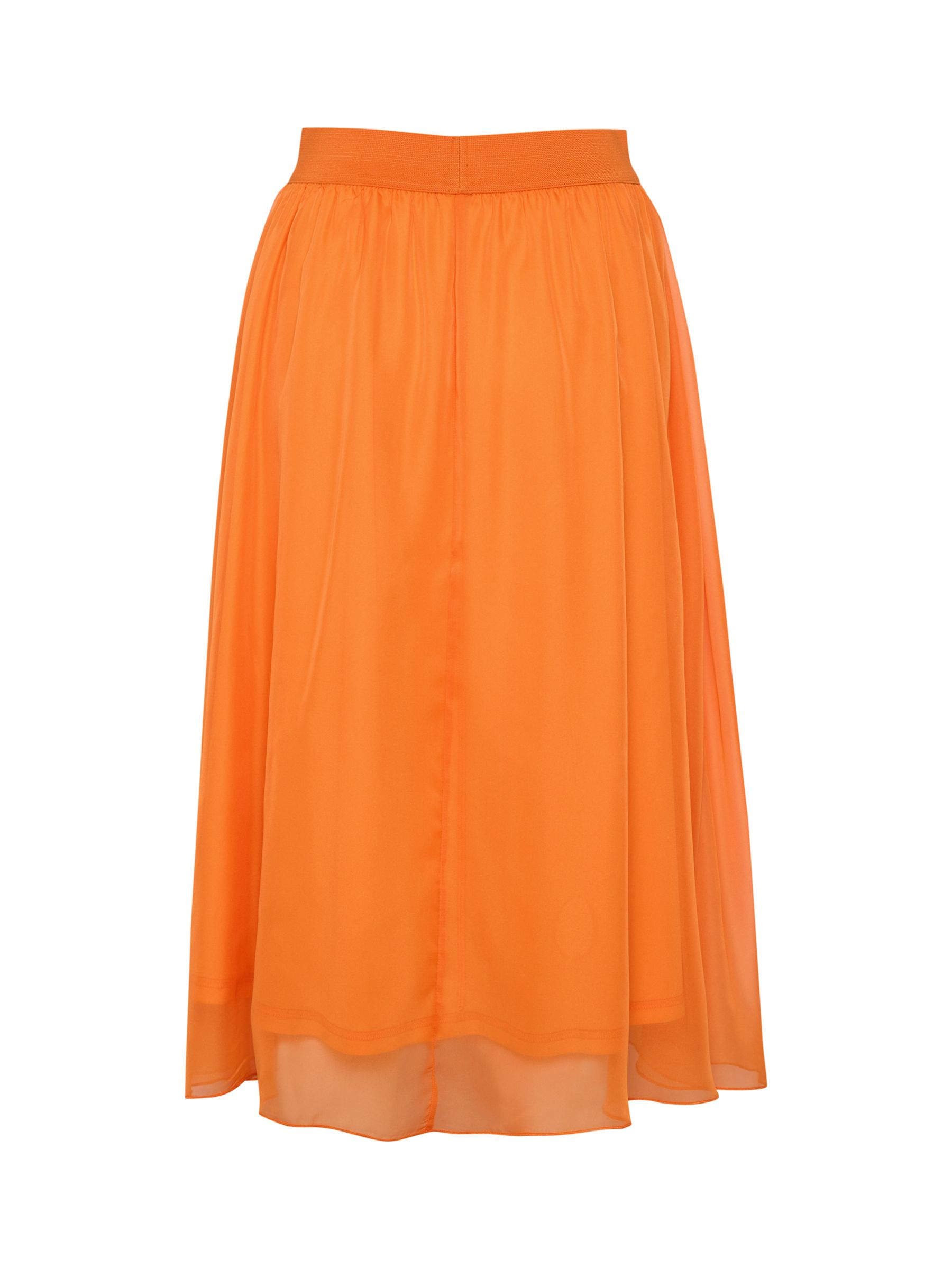 Saint Tropez Coral Midi Mesh Skirt, Orange Peel