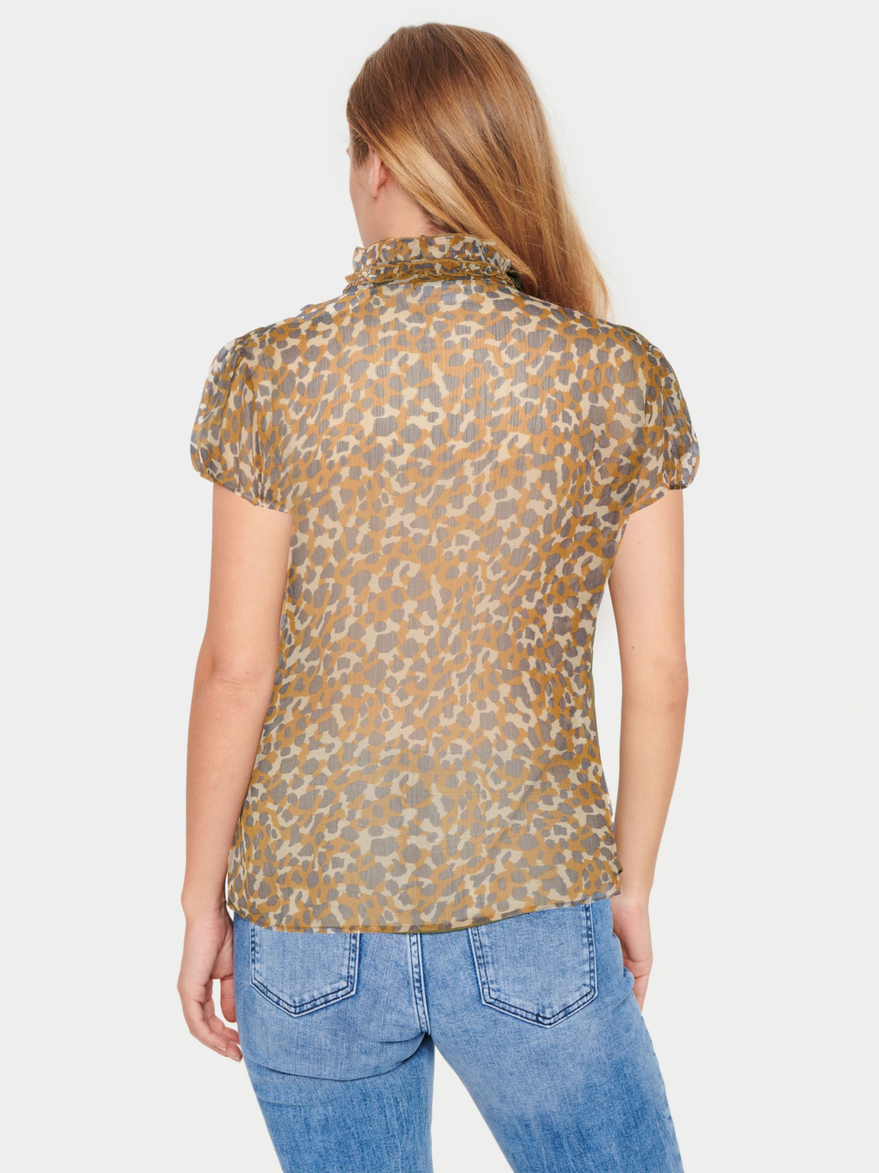 Buy Saint Tropez Lilja Crinkle Ruffle Blouse Online at johnlewis.com