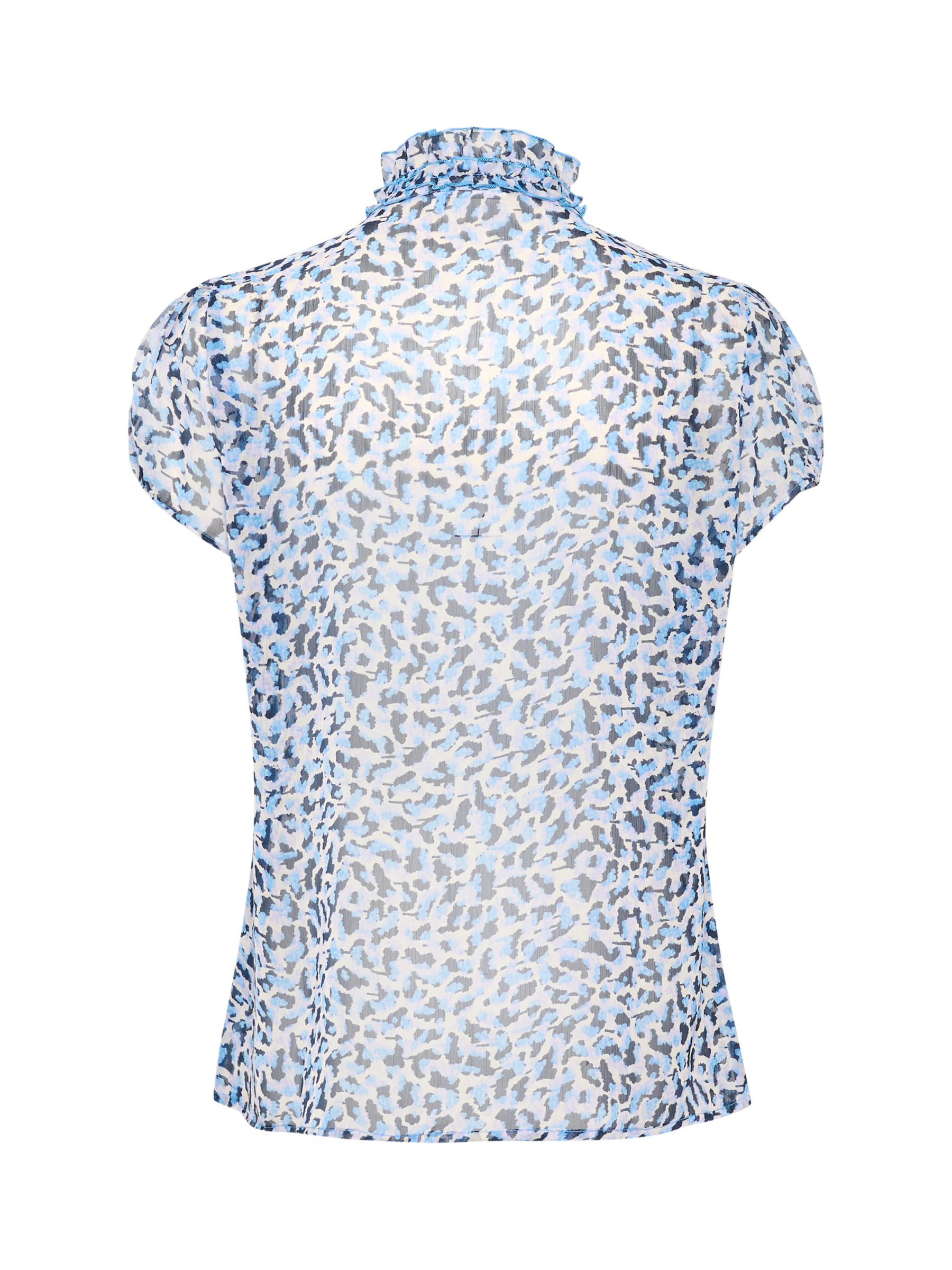 Buy Saint Tropez Lilja Crinkle Abstract Print Blouse, Palace Blue Skyes Online at johnlewis.com