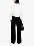 SISLEY Crisscross Long Sleeve Blouse, Cream