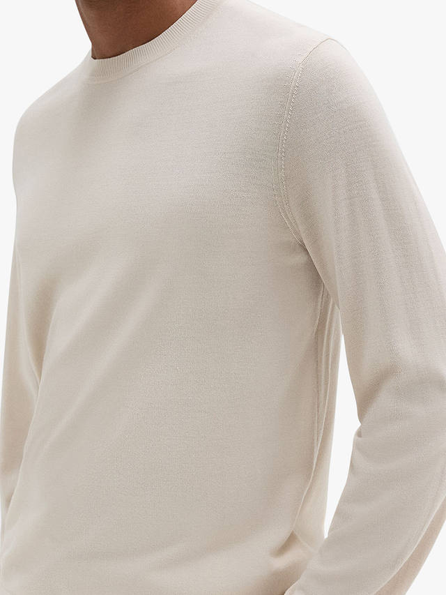 Theory Wool Blend Crew Neck Jumper, Sand