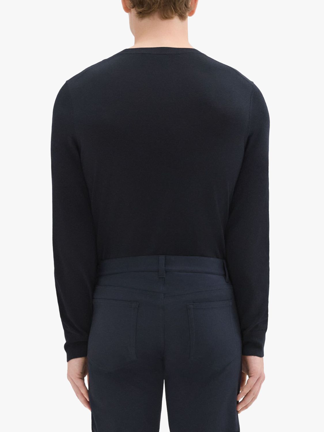 Buy Theory Crew Neck Wool Jumper, Navy Online at johnlewis.com