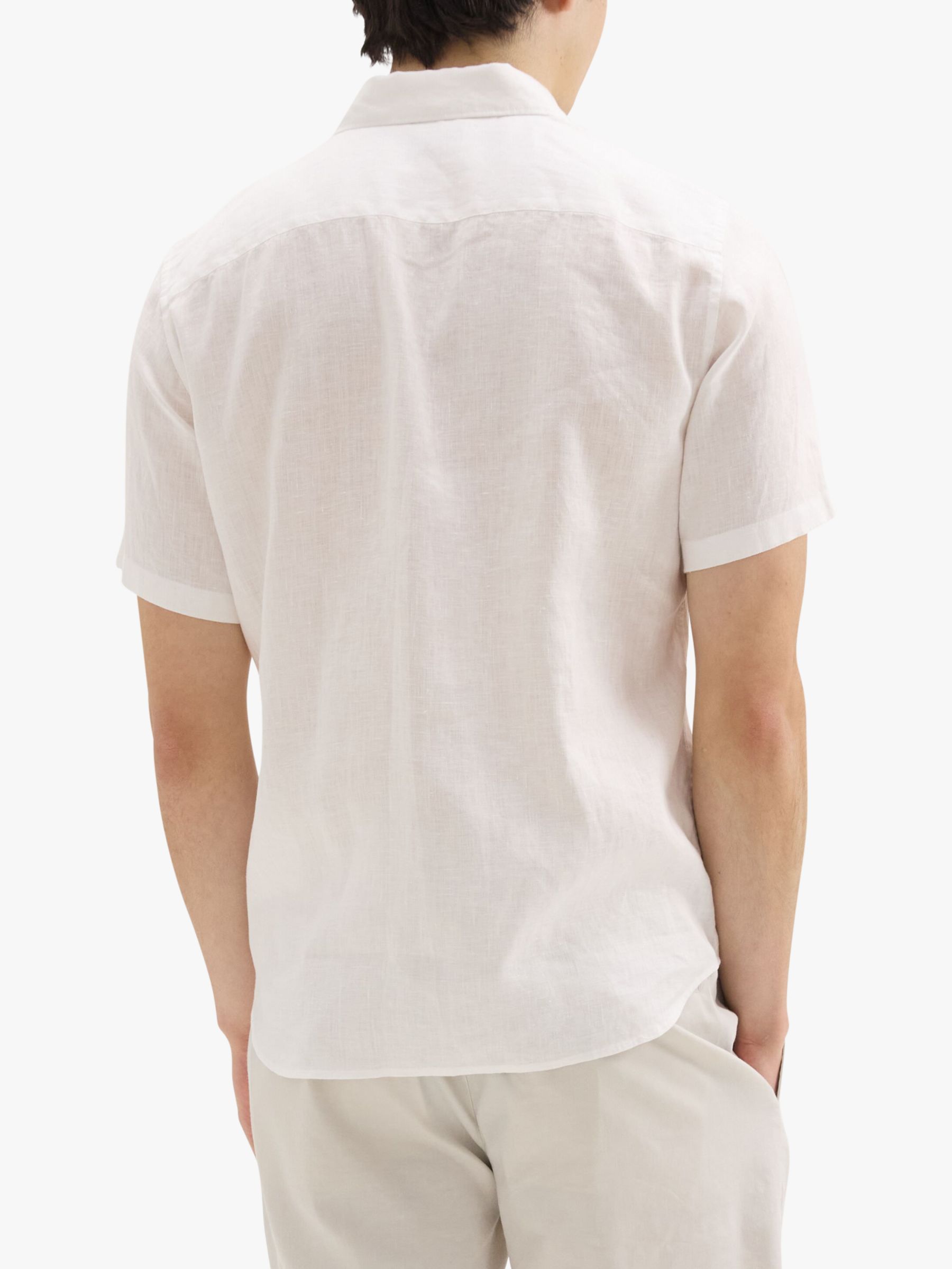 Buy Theory Linen Shirt, White Online at johnlewis.com