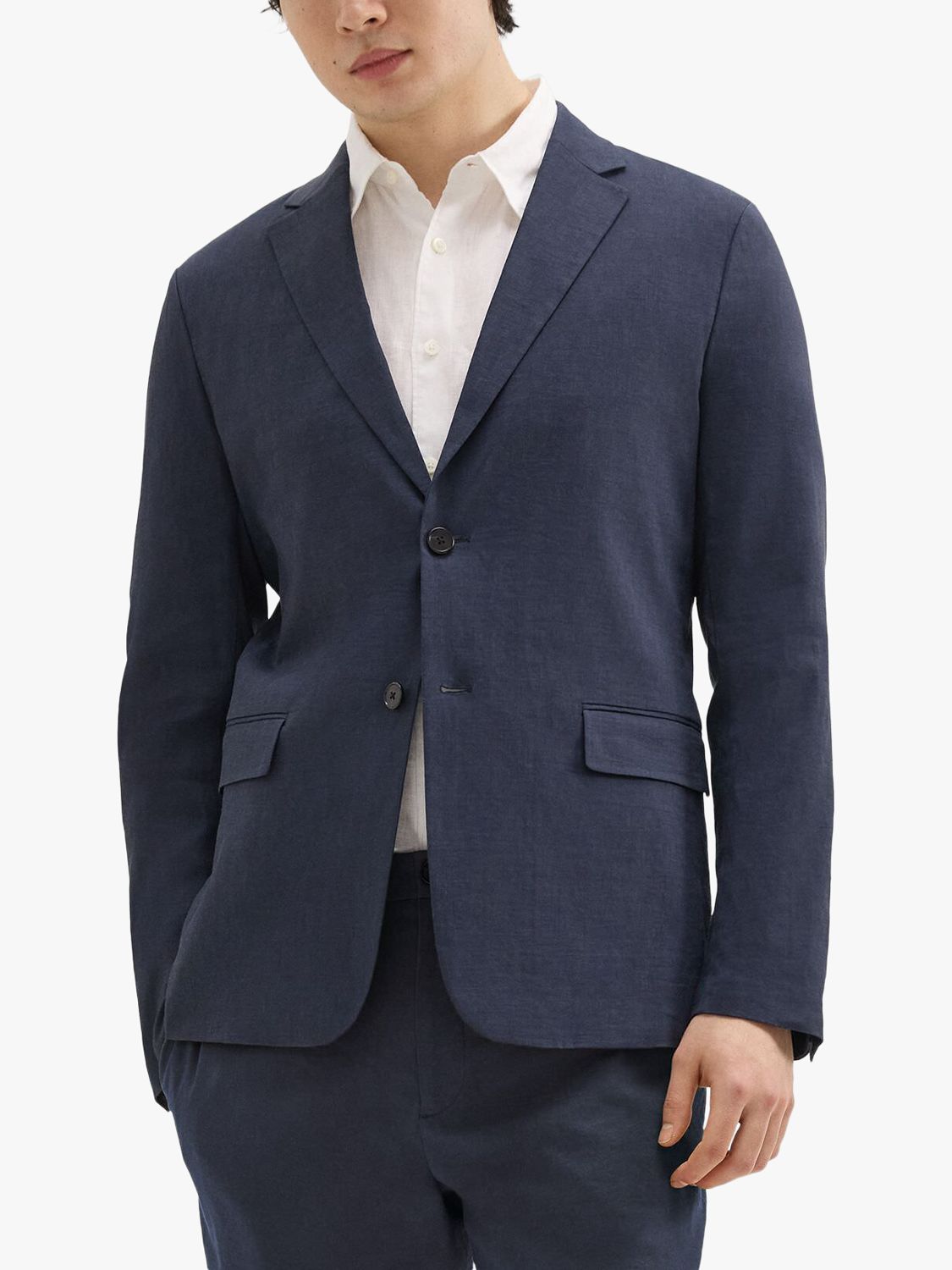 Theory Clintion Tailored Fit Linen Blend Suit Jacket, Space