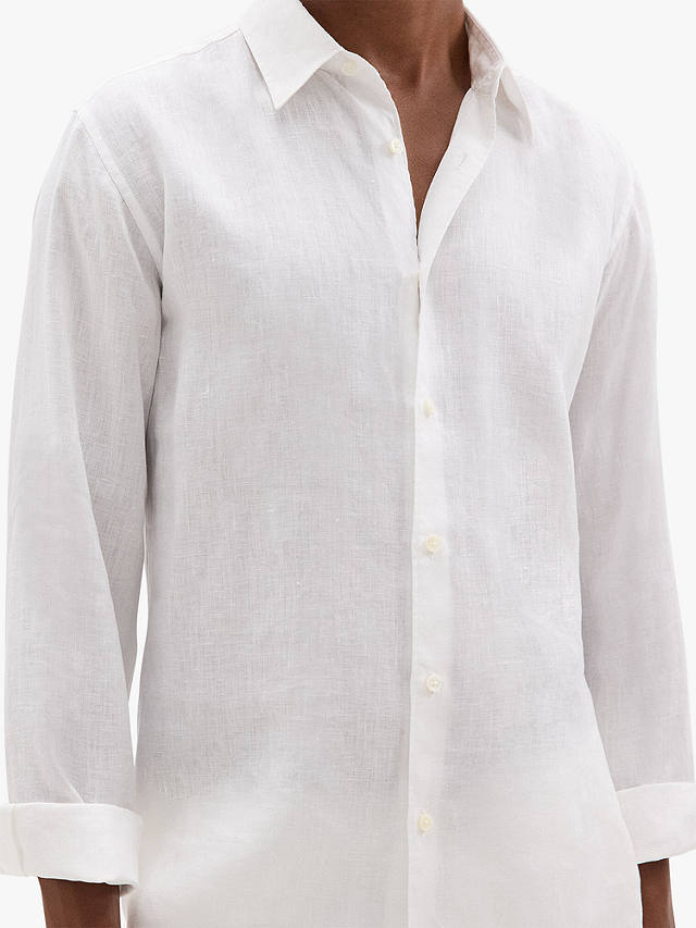 Theory Relaxed Linen Shirt, White