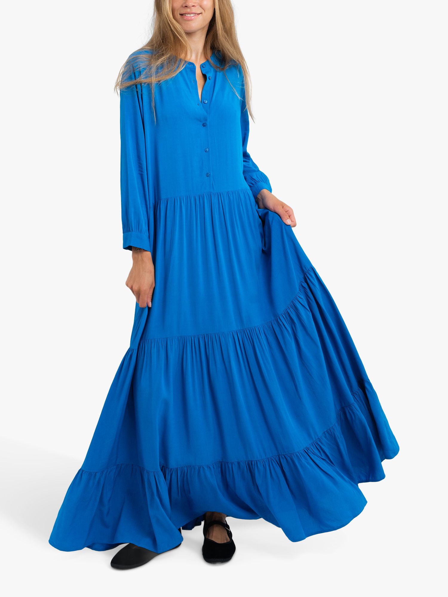 Lollys Laundry Nee Tiered Maxi Dress, Cobalt, S