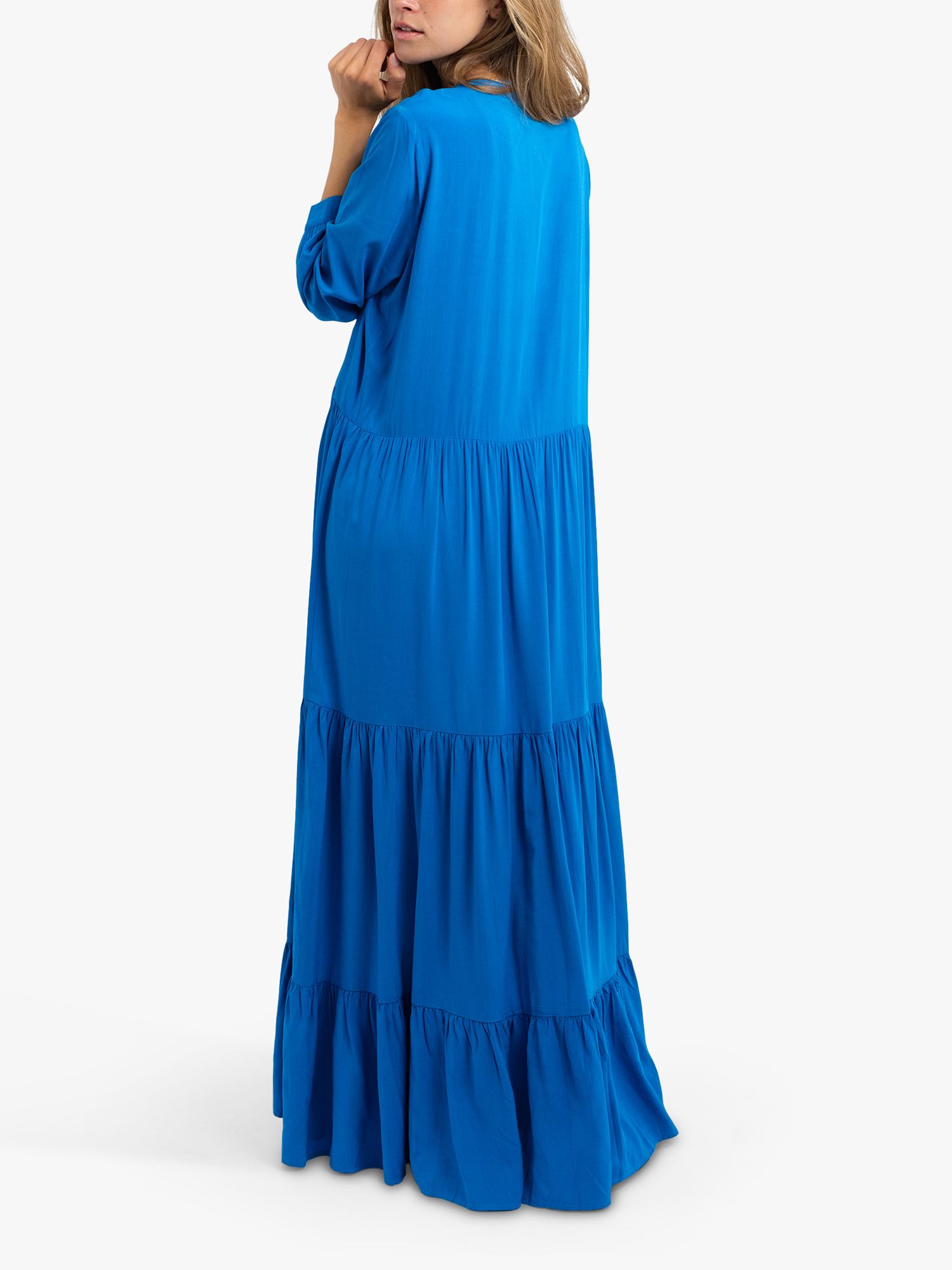 Buy Lollys Laundry Nee Tiered Maxi Dress, Cobalt Online at johnlewis.com