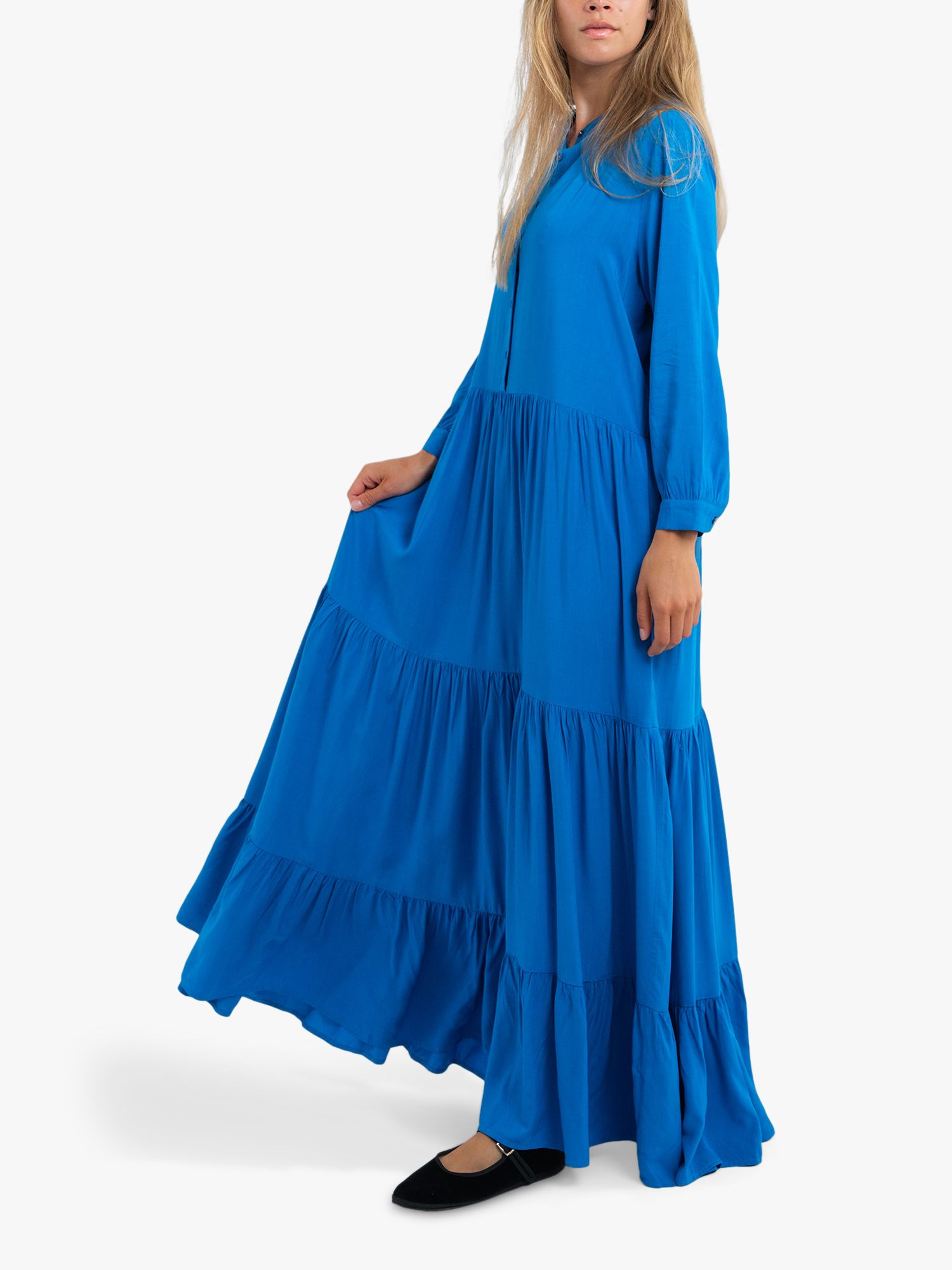 Buy Lollys Laundry Nee Tiered Maxi Dress, Cobalt Online at johnlewis.com