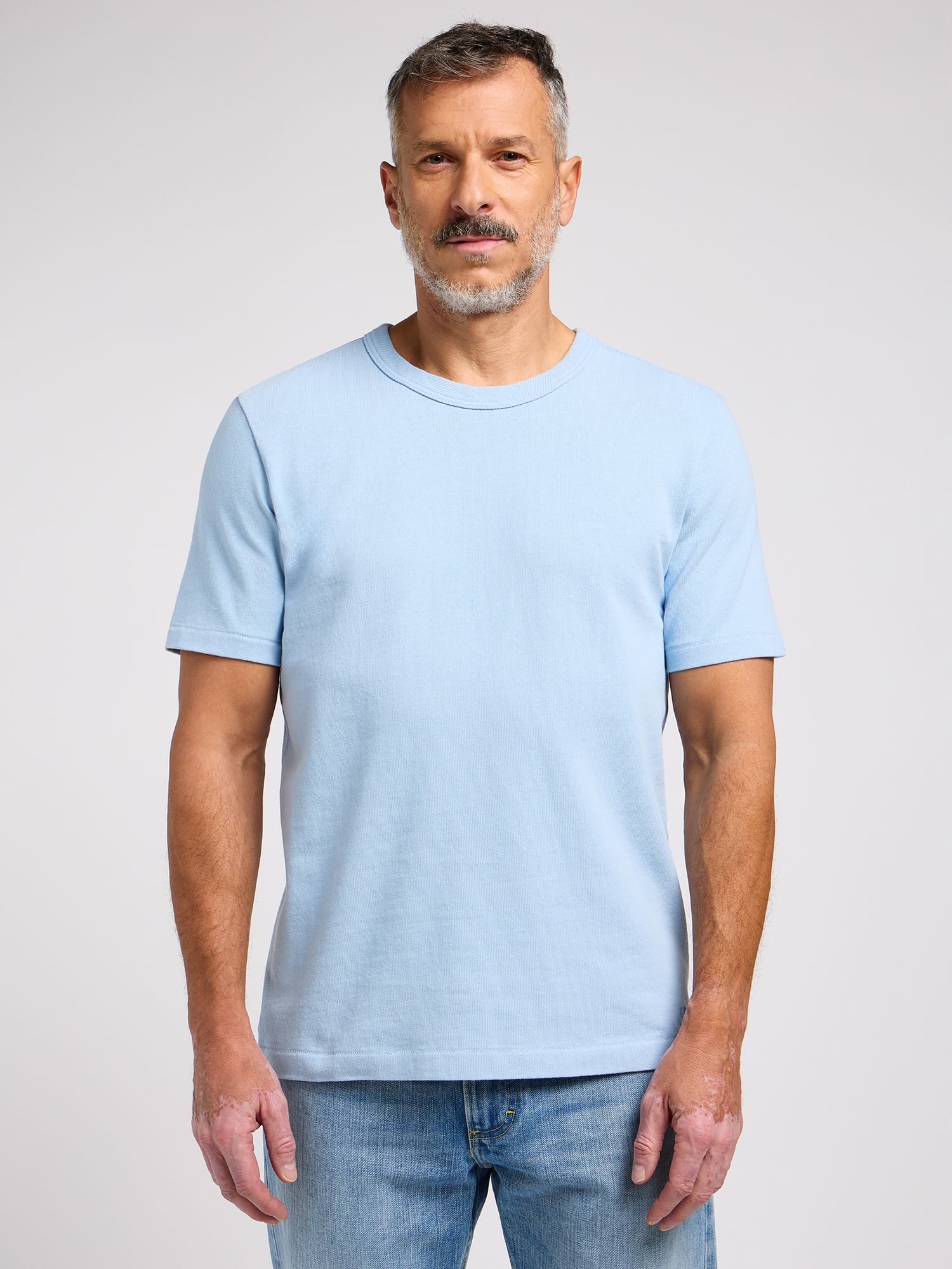 Buy Lee 101 Cotton T-Shirt, Light Blue Online at johnlewis.com