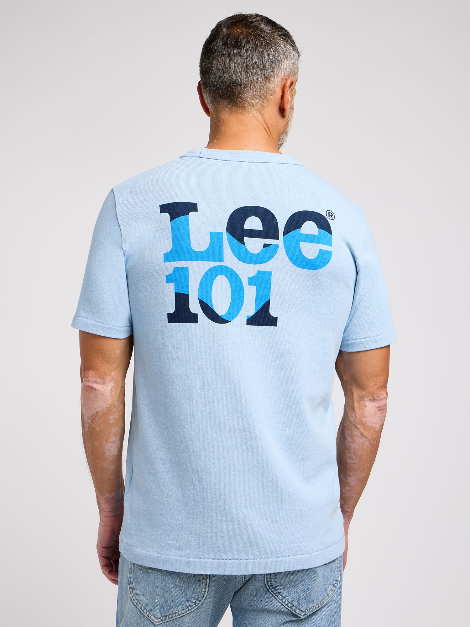Lee 101 Cotton T-Shirt, Light Blue, S