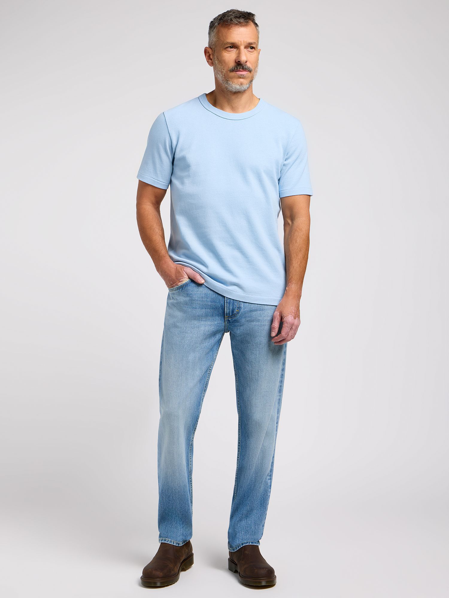 Lee 101 Cotton T-Shirt, Light Blue, S