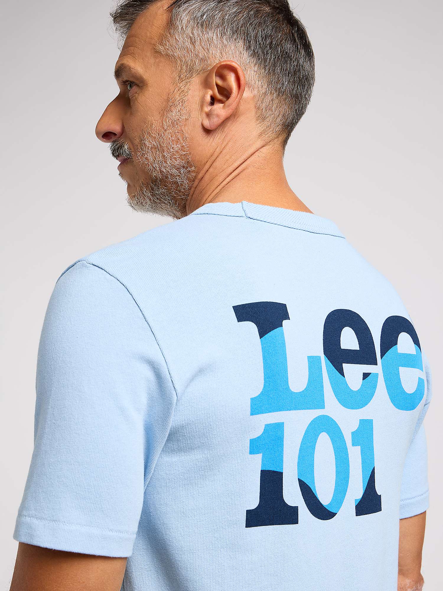 Buy Lee 101 Cotton T-Shirt, Light Blue Online at johnlewis.com