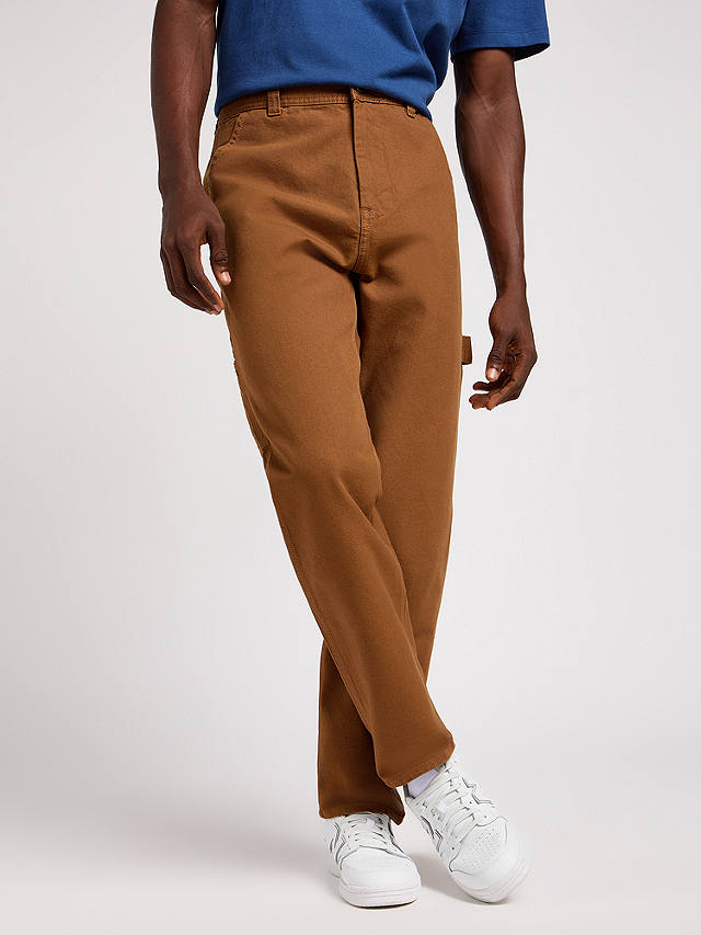 Lee Carpenter Relaxed Fit Trousers, Brown