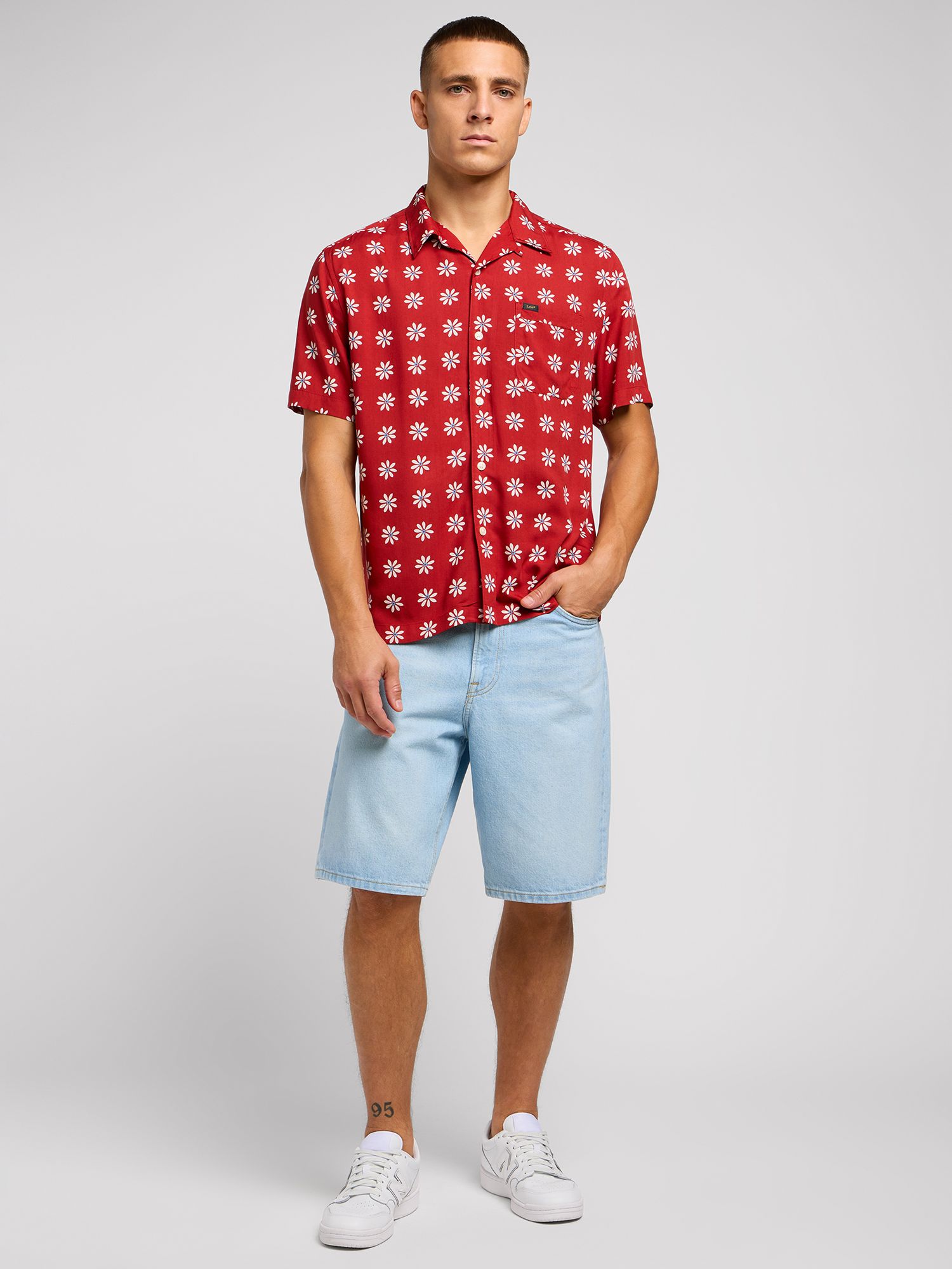 Buy Lee Classic Resort Shirt,  Red/White Online at johnlewis.com