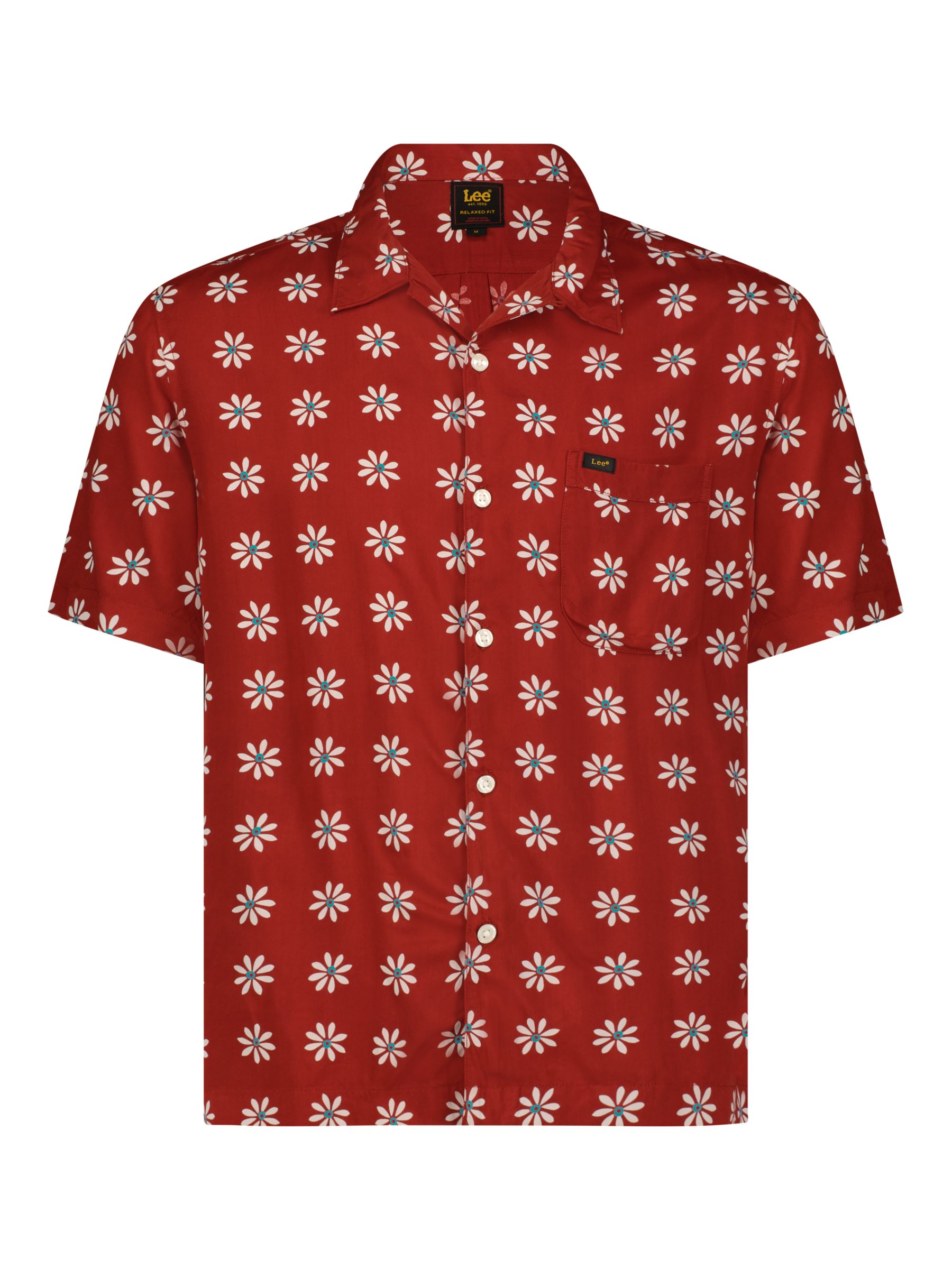 Buy Lee Classic Resort Shirt,  Red/White Online at johnlewis.com