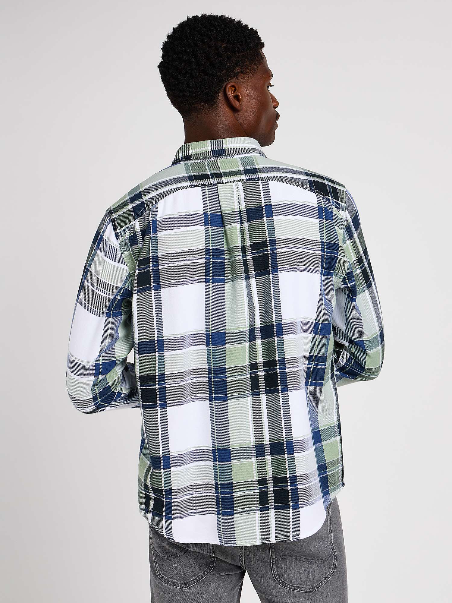 Buy Lee Riveted Check Shirt, Intuition Grey Online at johnlewis.com