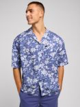 Lee Loose Fit Resort Style Shirt, Blue/White, Blue/White