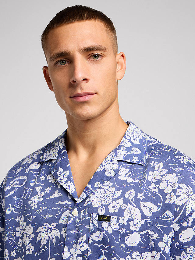 Lee Loose Fit Resort Style Shirt, Blue/White