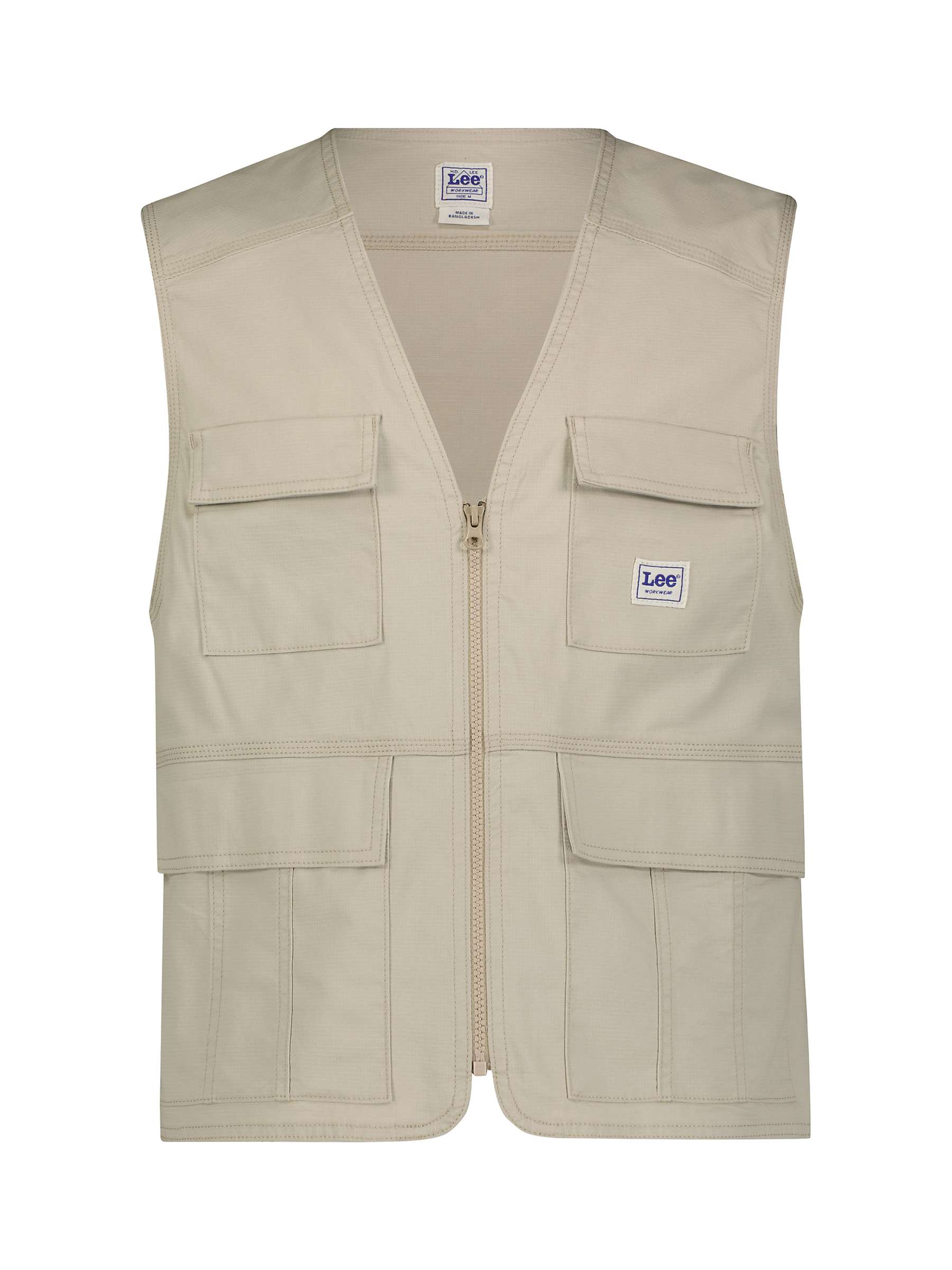 Buy Lee Utility Vest Jacket, Stone Online at johnlewis.com