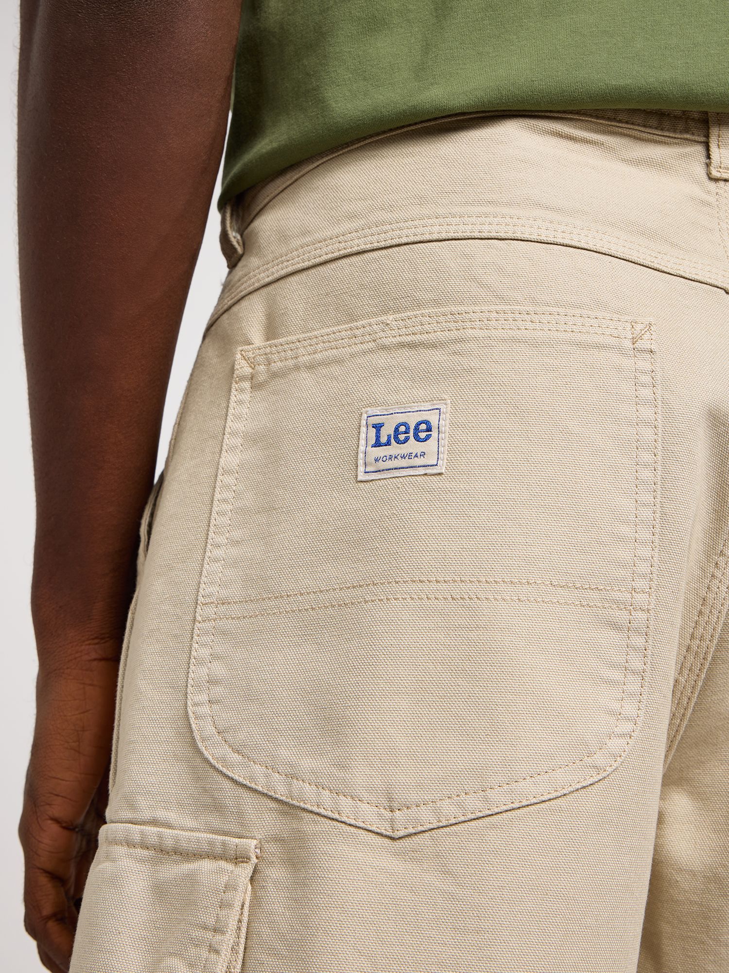 Buy Lee Canvas Cargo Shorts, Stone Online at johnlewis.com