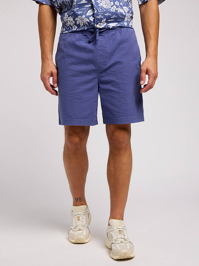 Lee Textured Drawstring Shorts, Surf Blue