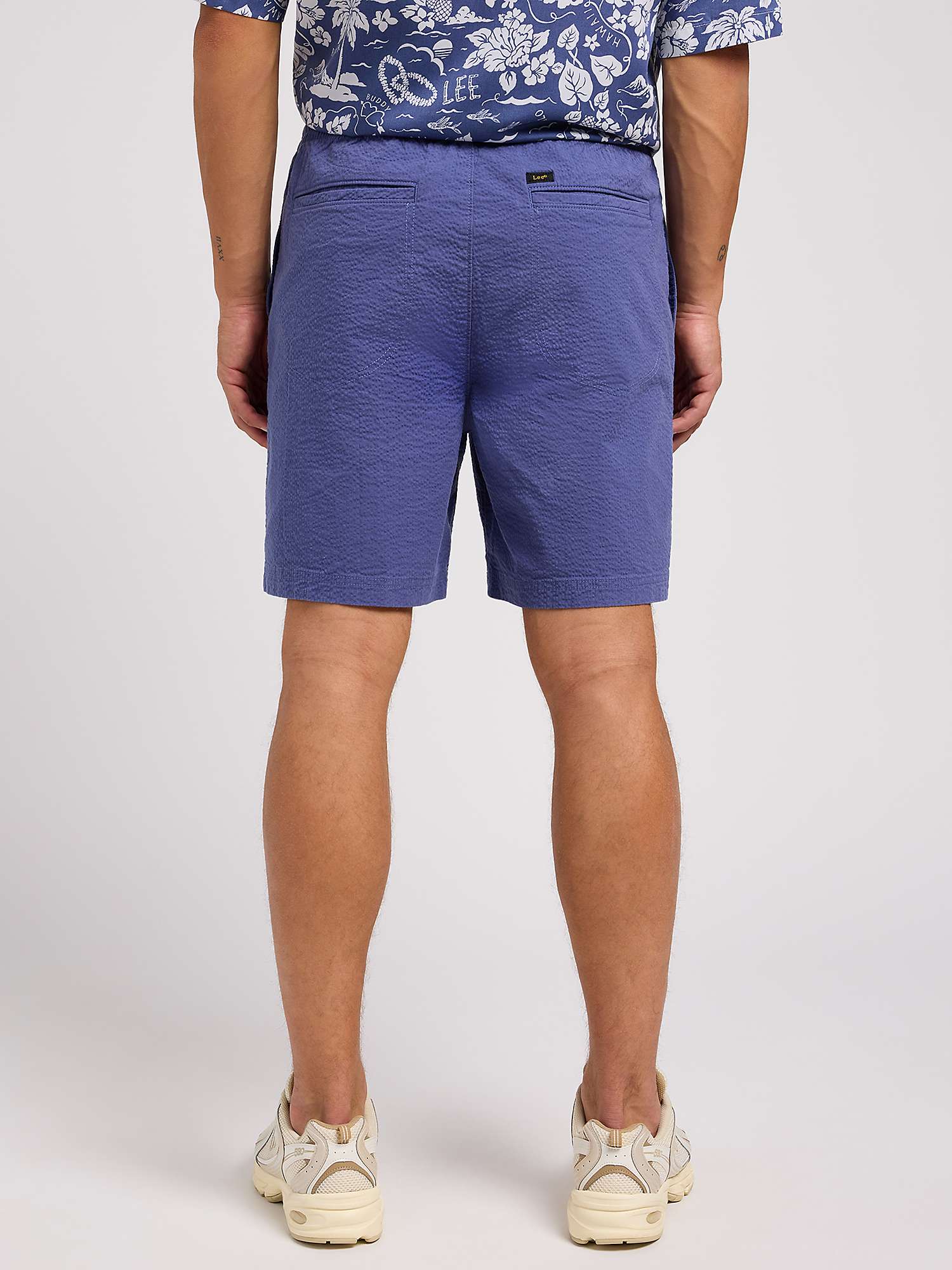 Buy Lee Textured Drawstring Shorts, Surf Blue Online at johnlewis.com