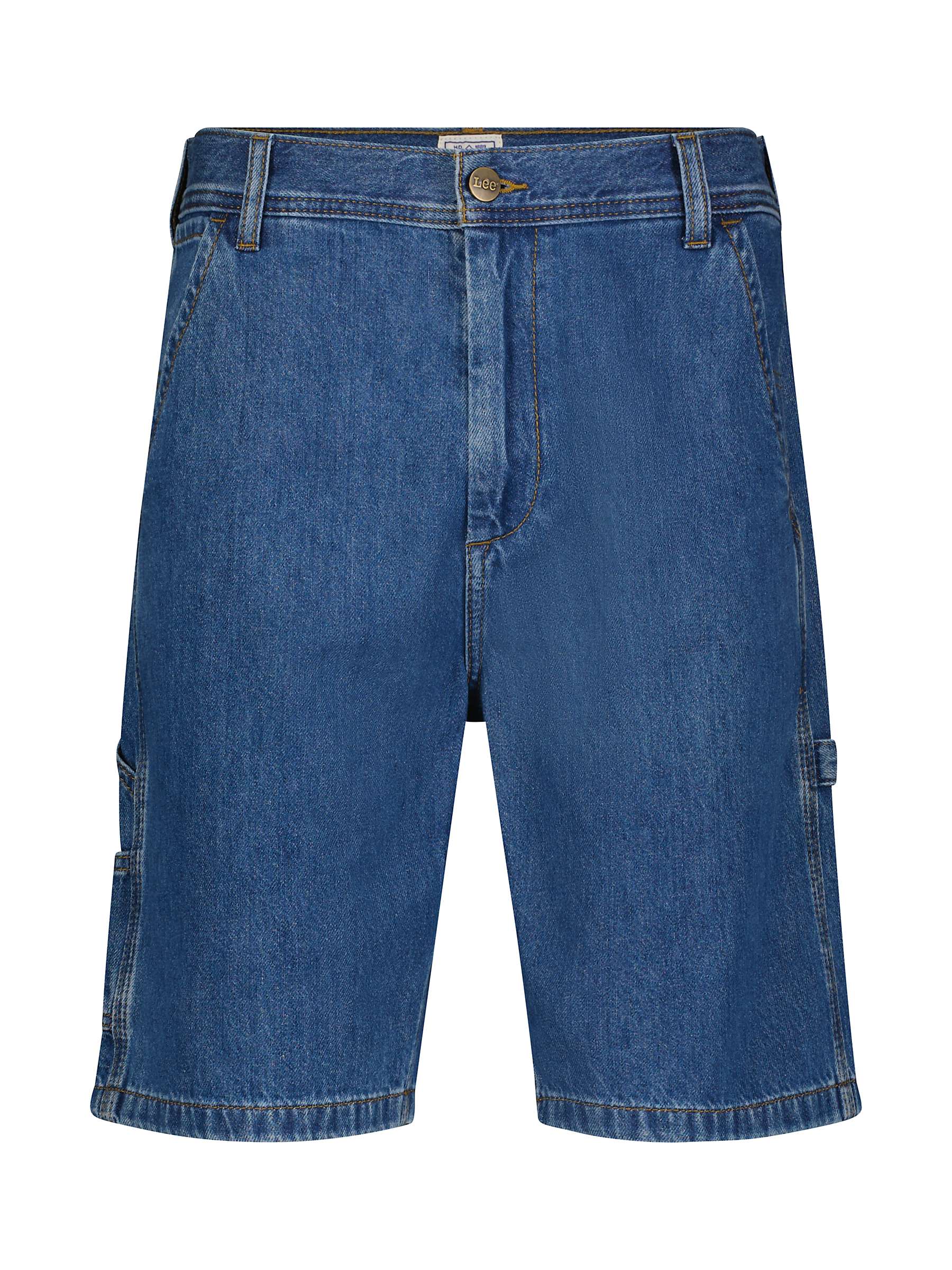 Buy Lee Carpenter Relaxed Fit Denim Shorts, Mid Shade Online at johnlewis.com