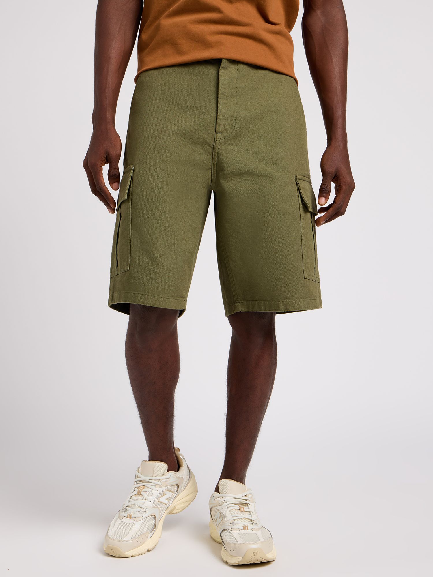 Lee Regular Fit Cargo Shorts, Olive, 30R