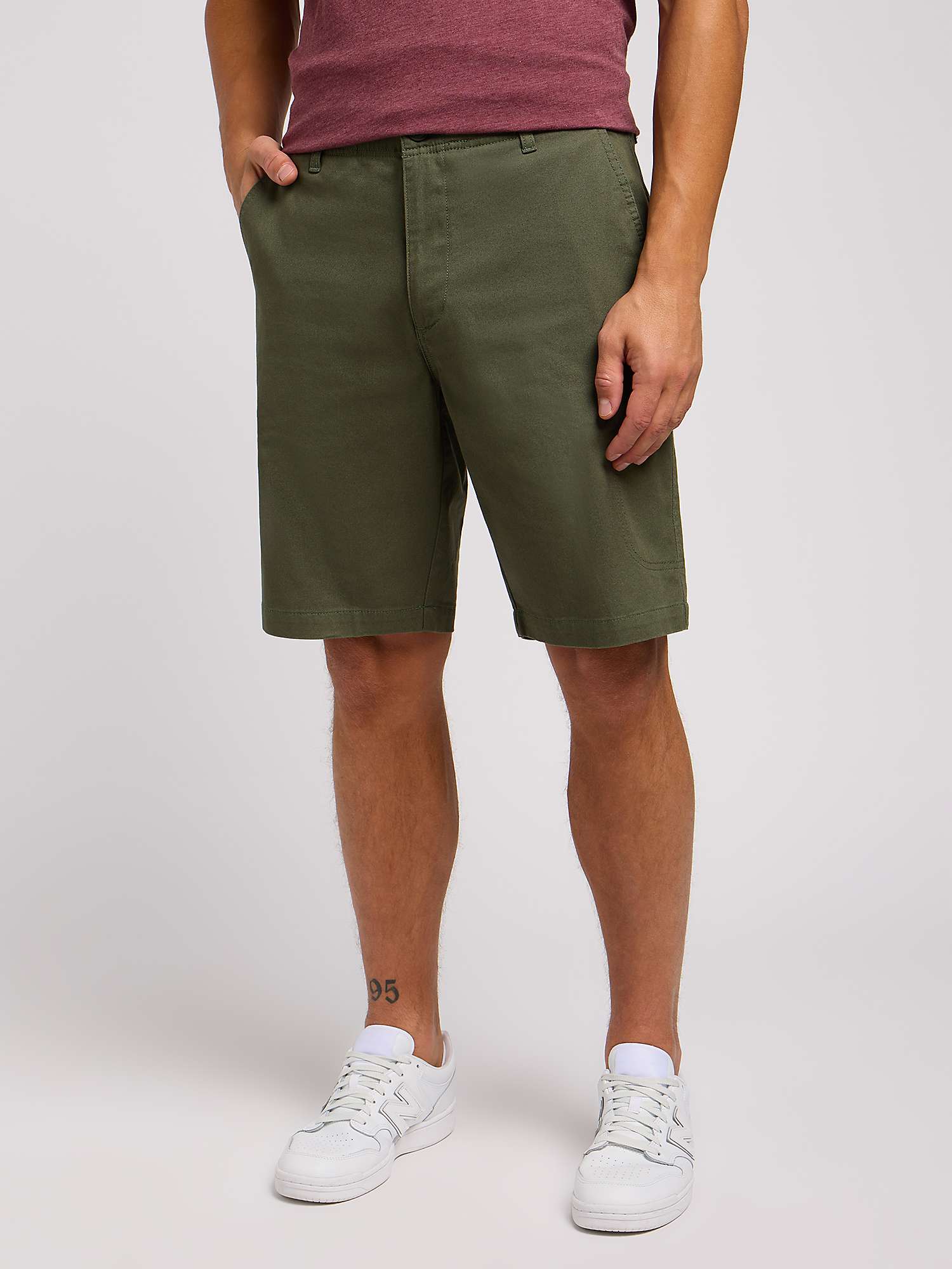 Buy Lee Extreme Movement Workwear Shorts, Olive Grove Online at johnlewis.com