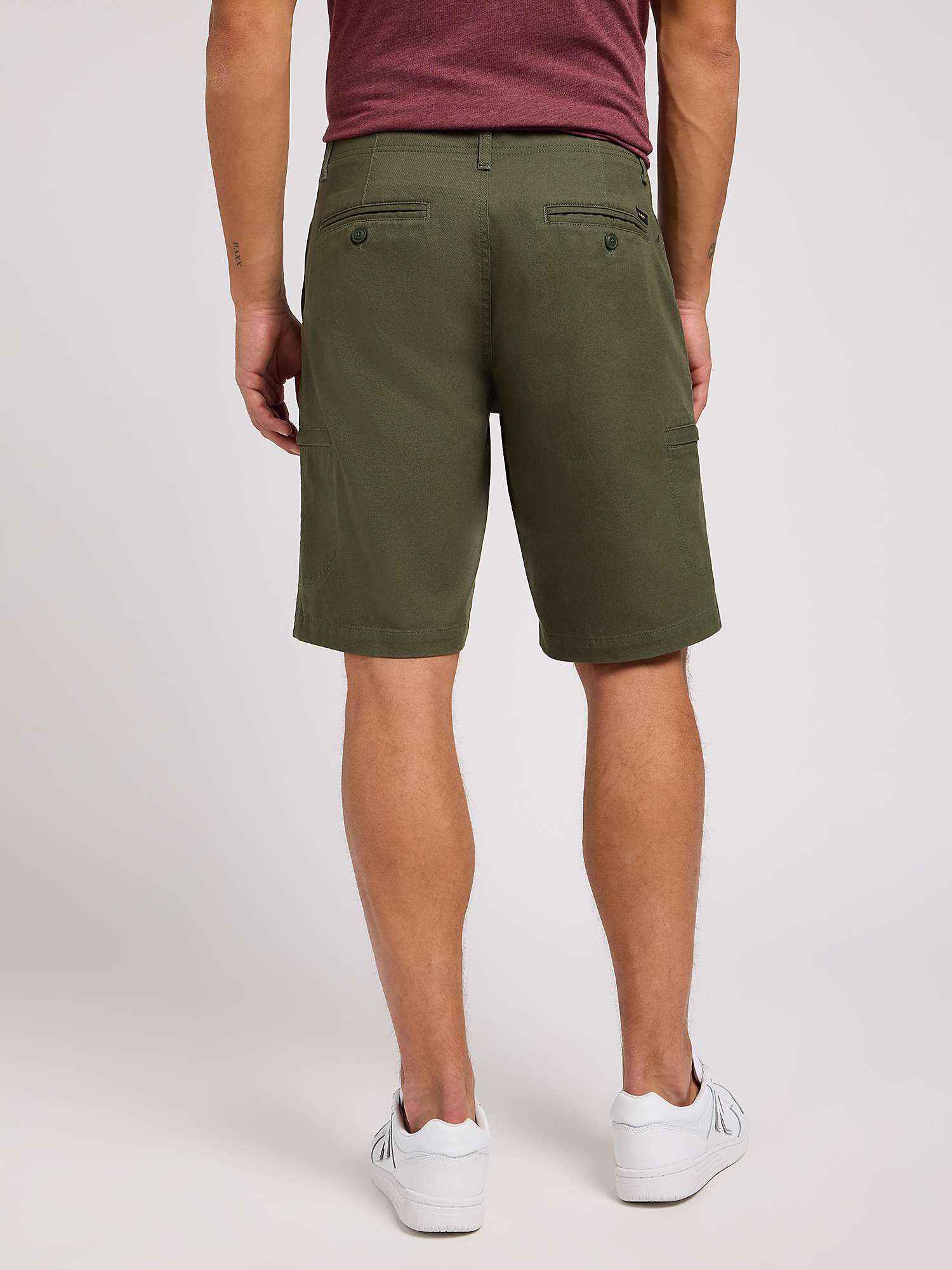 Buy Lee Extreme Movement Workwear Shorts, Olive Grove Online at johnlewis.com