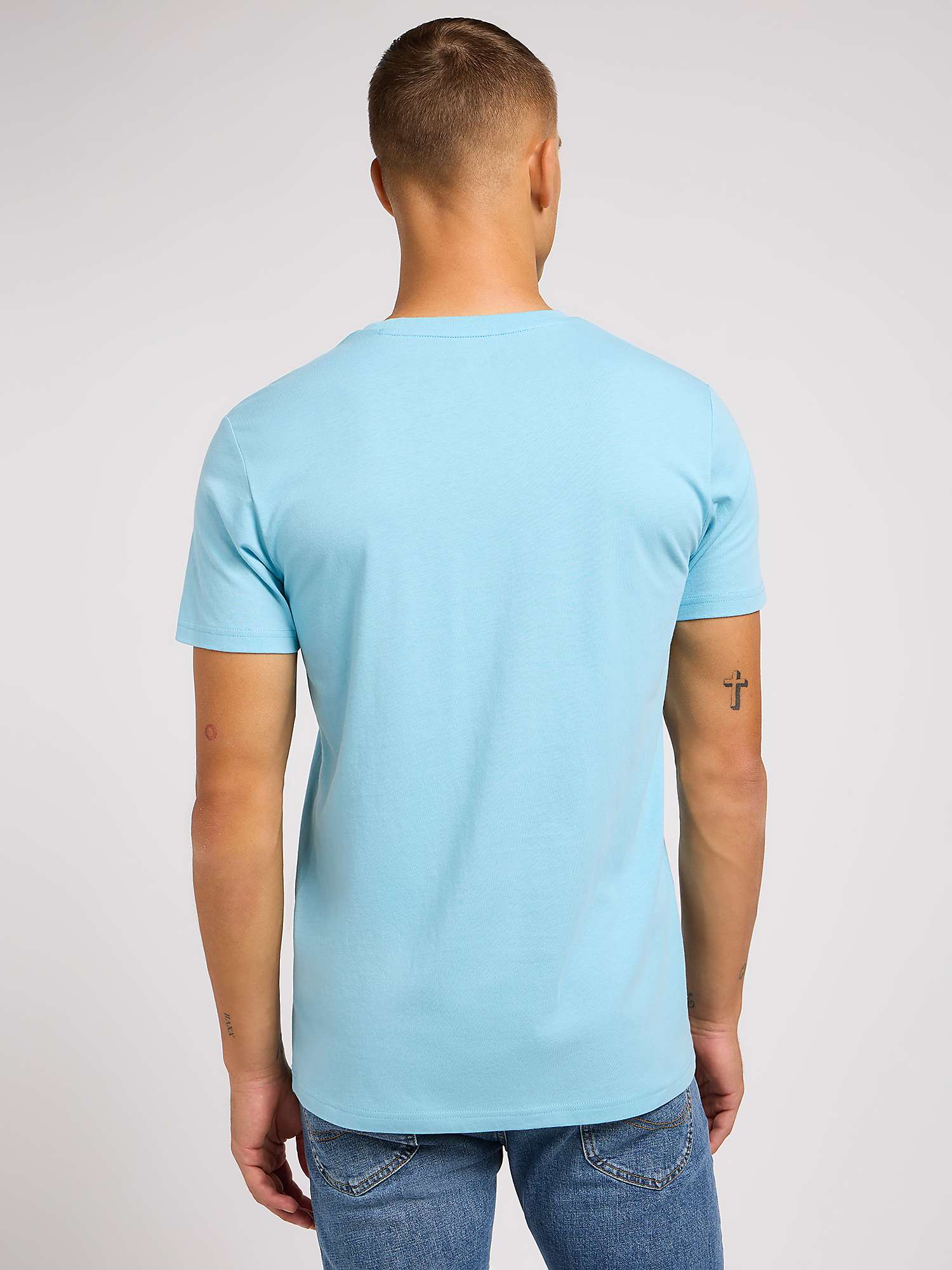Buy Lee Short Sleeve Patch Logo T-Shirt, Blue Online at johnlewis.com