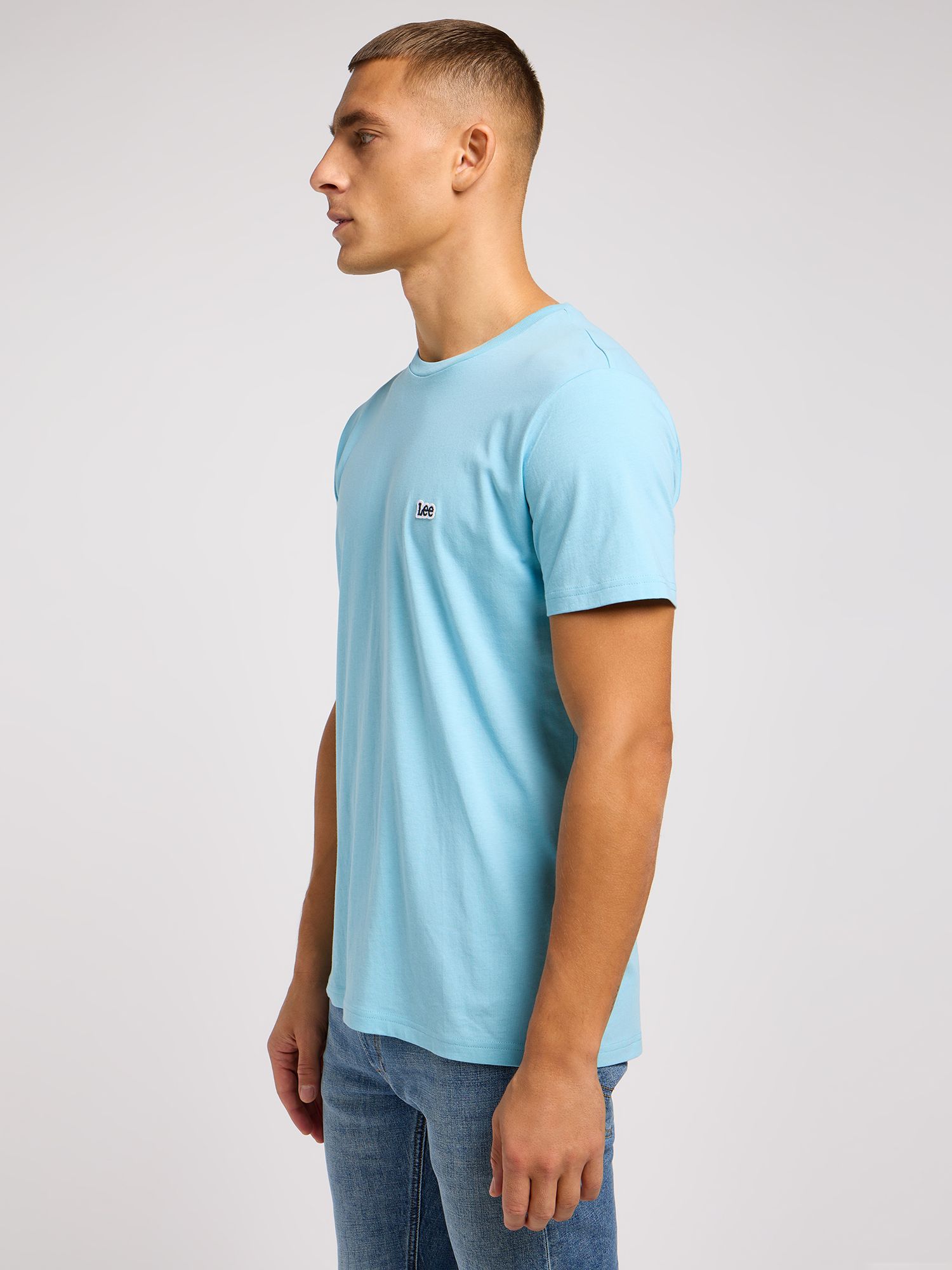 Lee Short Sleeve Patch Logo T-Shirt, Blue, S