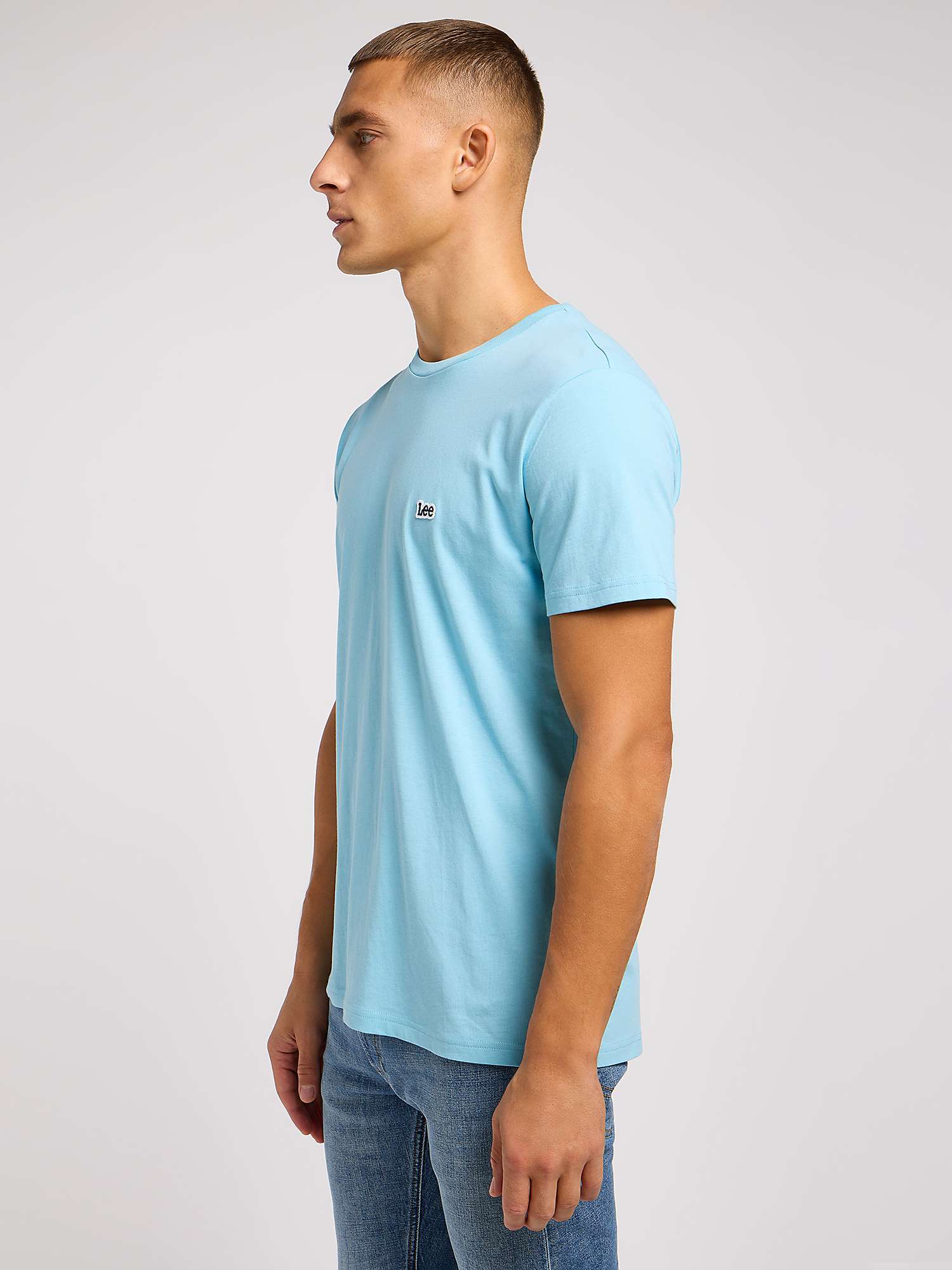 Buy Lee Short Sleeve Patch Logo T-Shirt, Blue Online at johnlewis.com