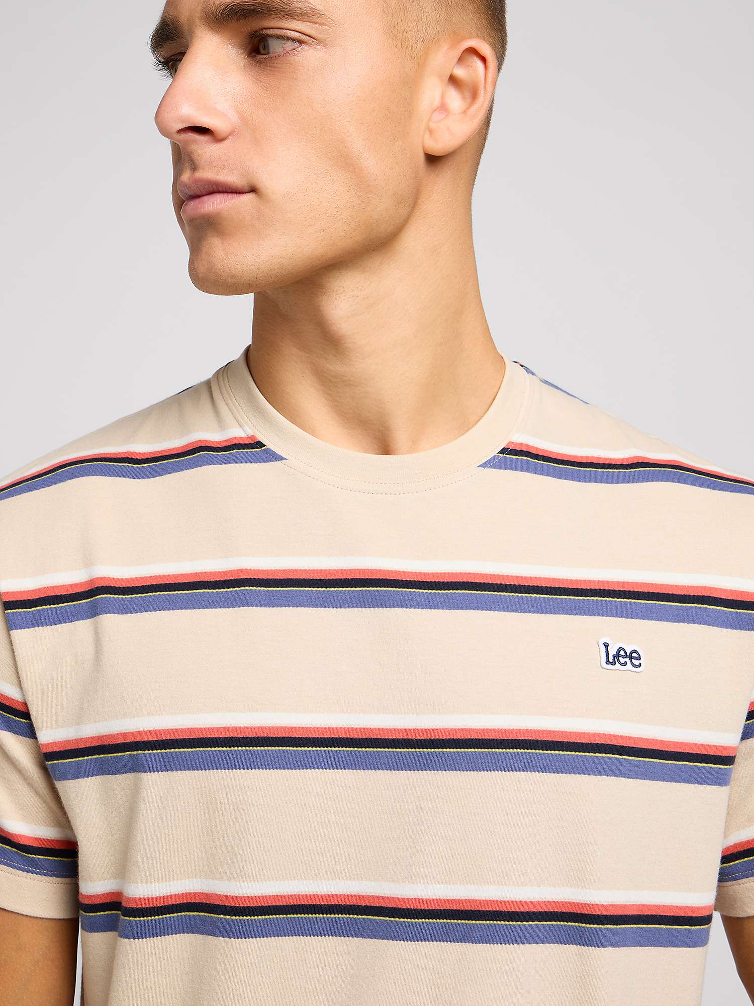 Buy Lee Relaxed Double Stripe T-Shirt, Multi Online at johnlewis.com