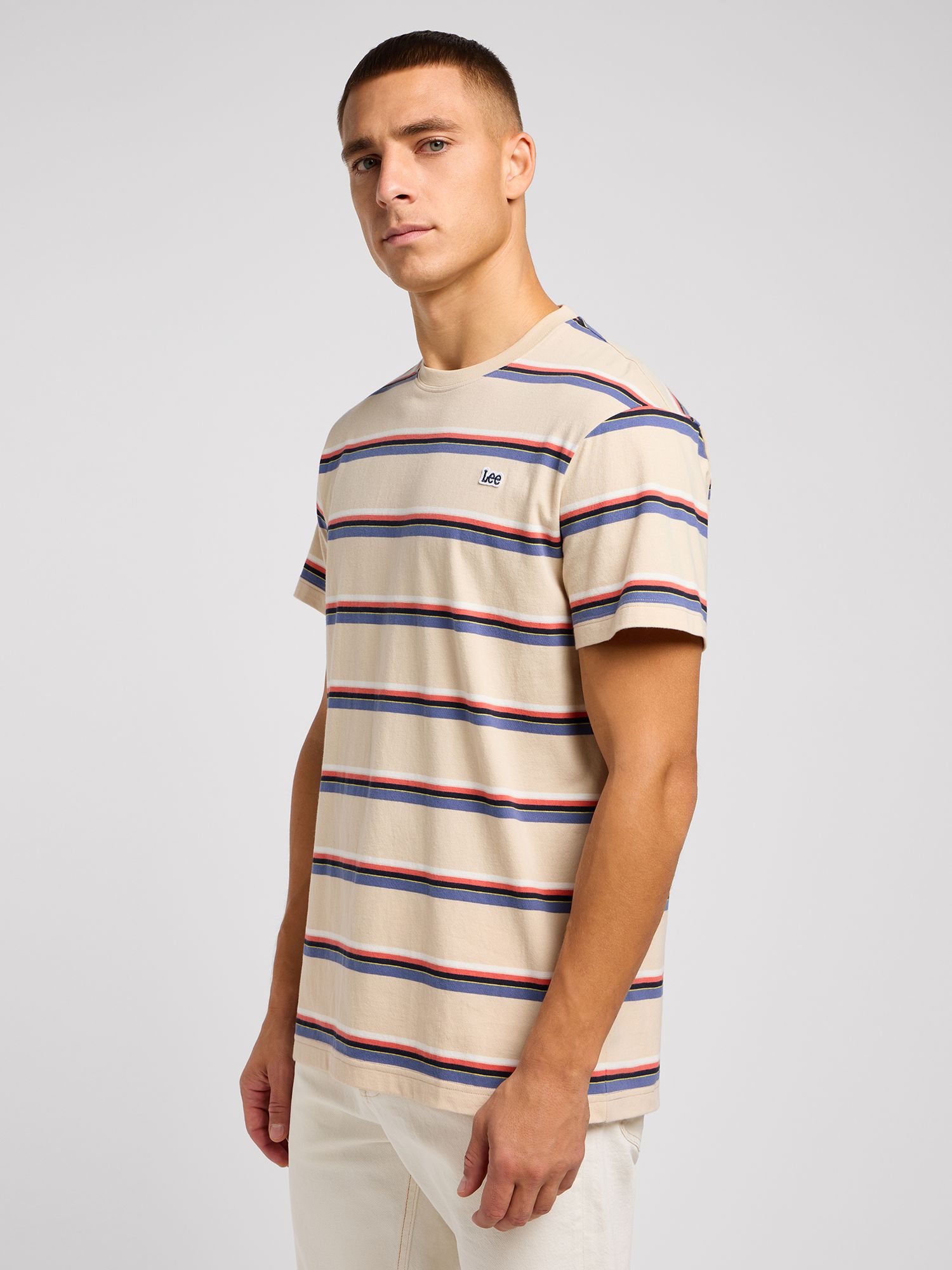 Lee Relaxed Double Stripe T-Shirt, Multi, S