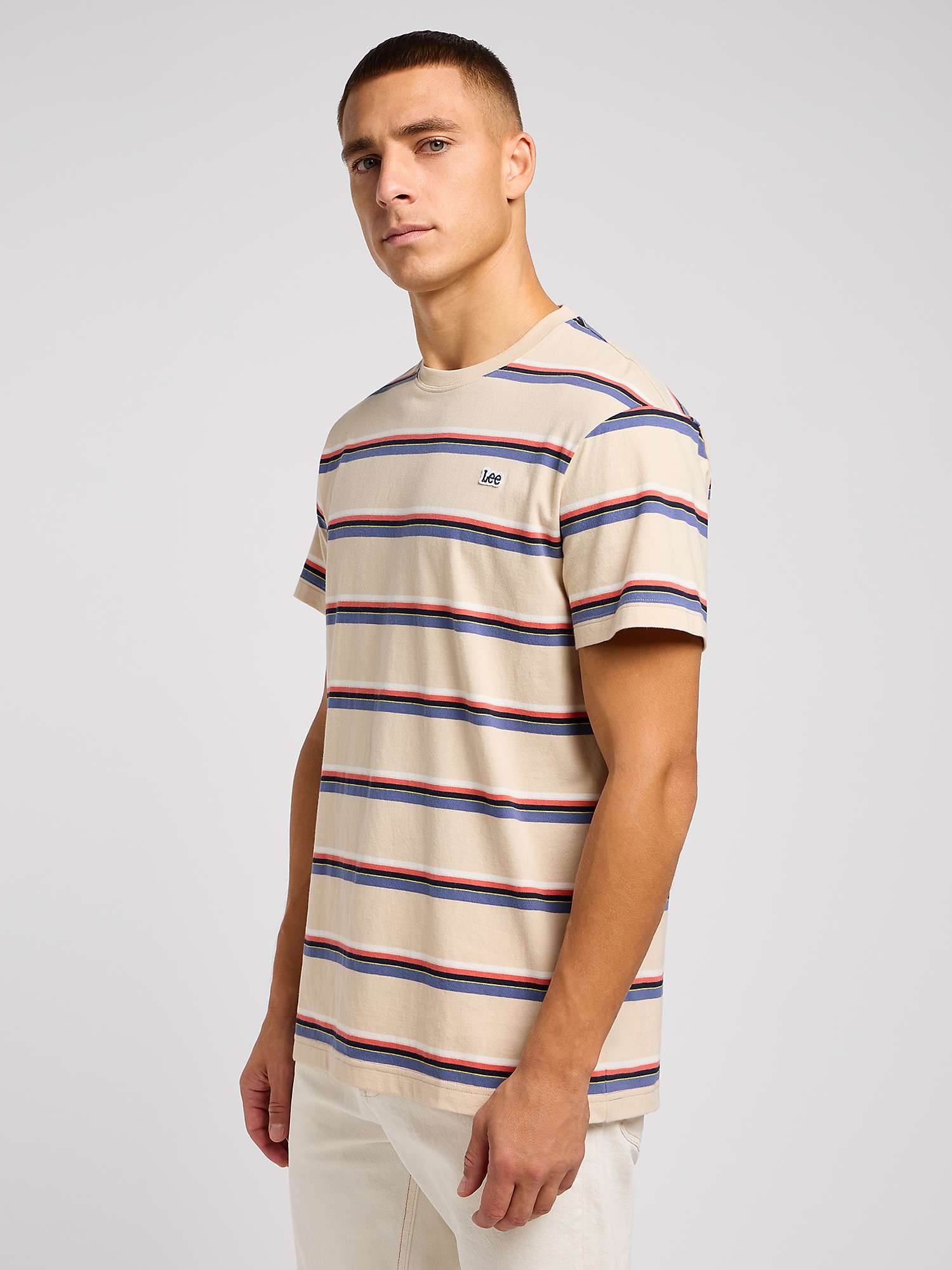 Buy Lee Relaxed Double Stripe T-Shirt, Multi Online at johnlewis.com