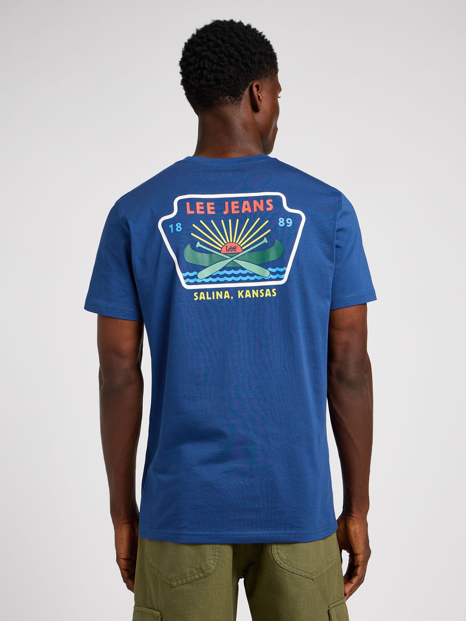 Buy Lee Graphic T-Shirt, Blue Online at johnlewis.com