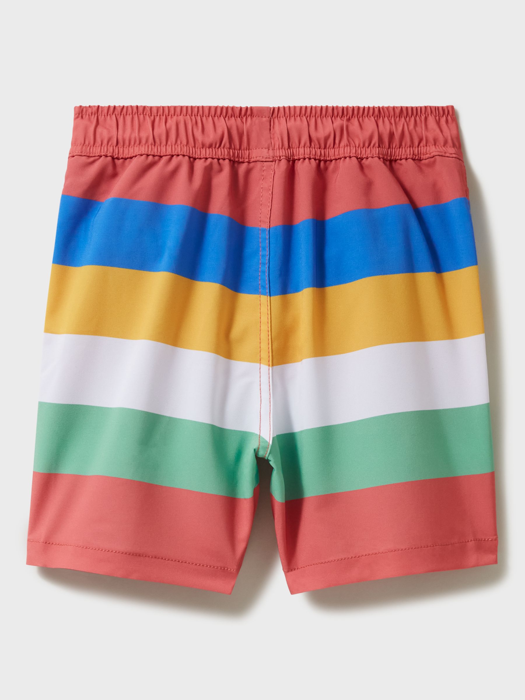 Crew Clothing Kids' Block Stripe Print Swim Shorts, Multi, 5-6 years