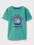 Crew Clothing Kids' Cotton Graphic T-Shirt, Multi/Green