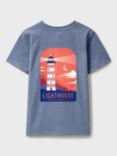 Crew Clothing Kids' Graphic Cotton T-Shirt, Sky Blue