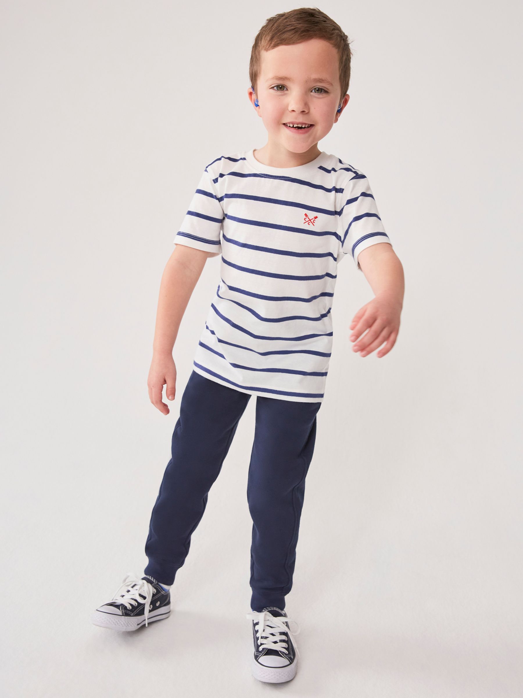 Buy Crew Clothing Kids' Cotton T-Shirt, Pack of 2, Blue/Multi Online at johnlewis.com