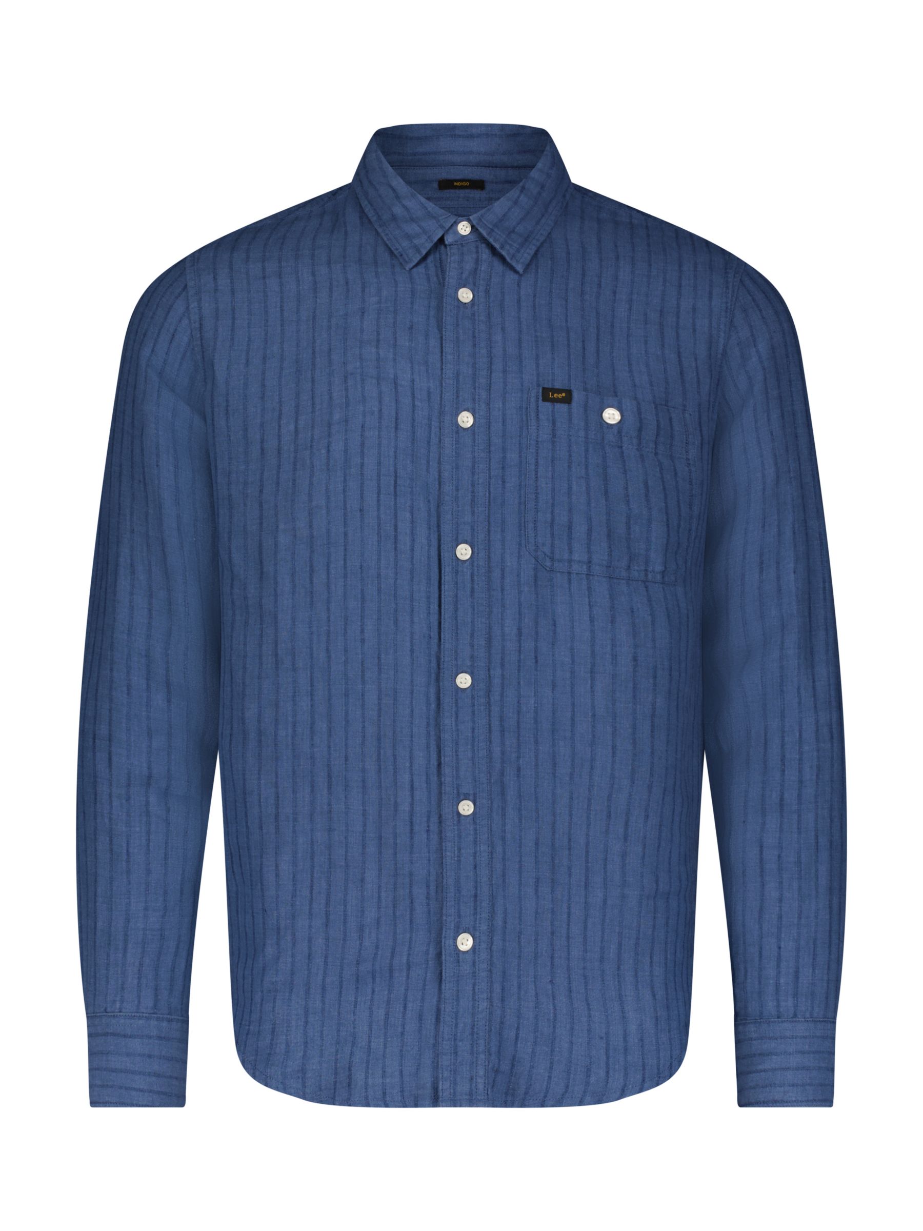 Buy Lee Leesure Long Sleeve Shirt, Blue Online at johnlewis.com
