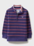 Crew Clothing Kids' Classic Stripe Half Zip Sweatshirt, Multi