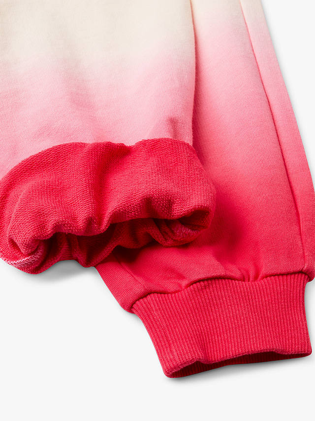Benetton Kids' Cotton Gradient Fleece Joggers, Pink/Multi