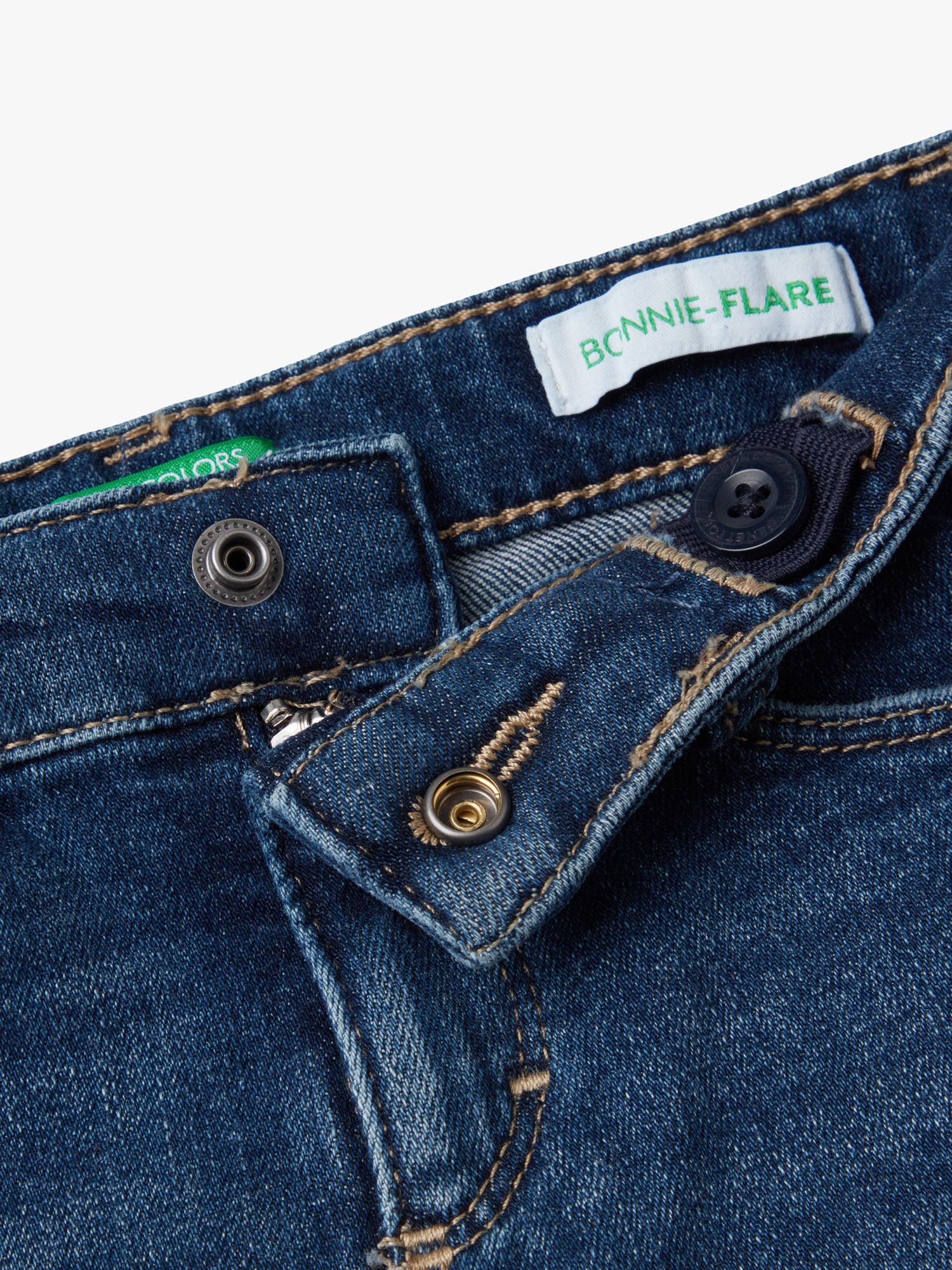 Buy Benetton Kids' Stretch 5 Pocket Jeans, Denim Blue Online at johnlewis.com