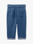 Benetton Kids' Belted Paperbag Trousers, Denim