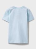 Crew Clothing Kids' Cotton Graphic T-Shirt, Sky Blue